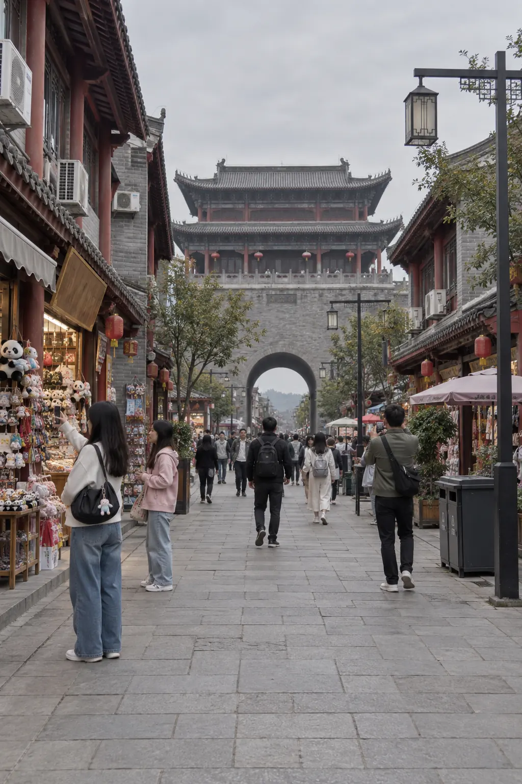 当代中国景区与游客街景